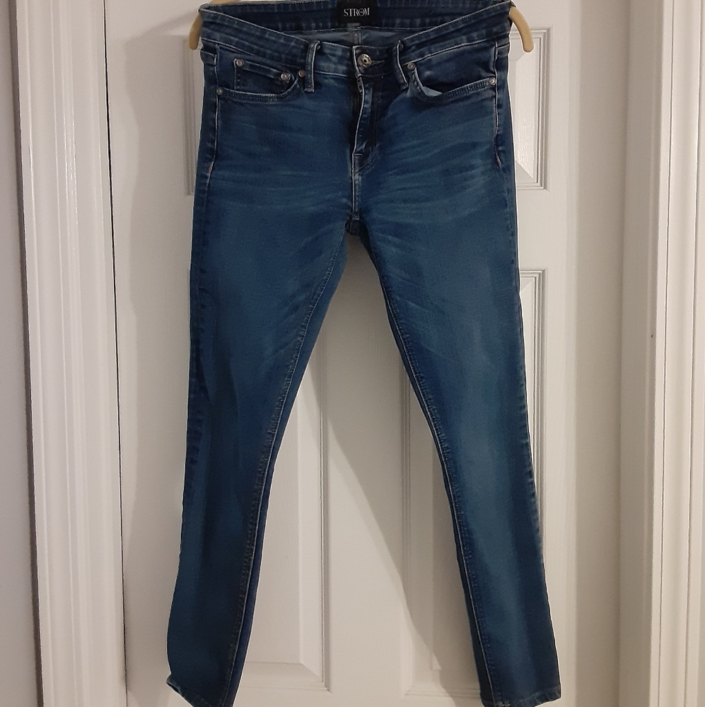 Strom Brand Medium Wash Skinny Ankle Jeans